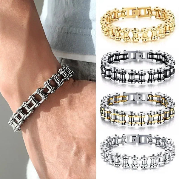 Stainless Steel Biker Chain Bracelet