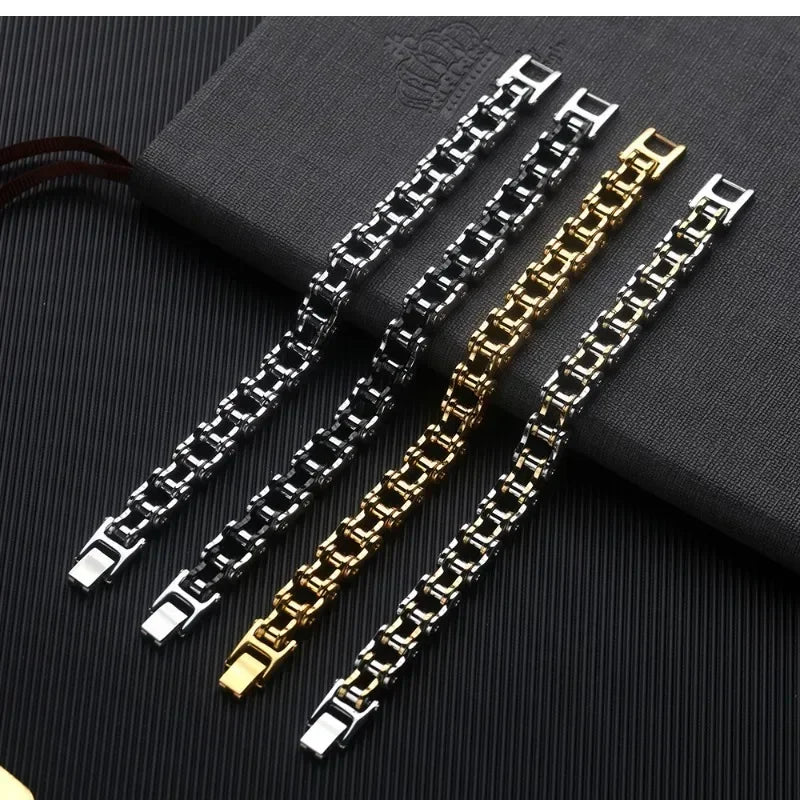 Stainless Steel Biker Chain Bracelet