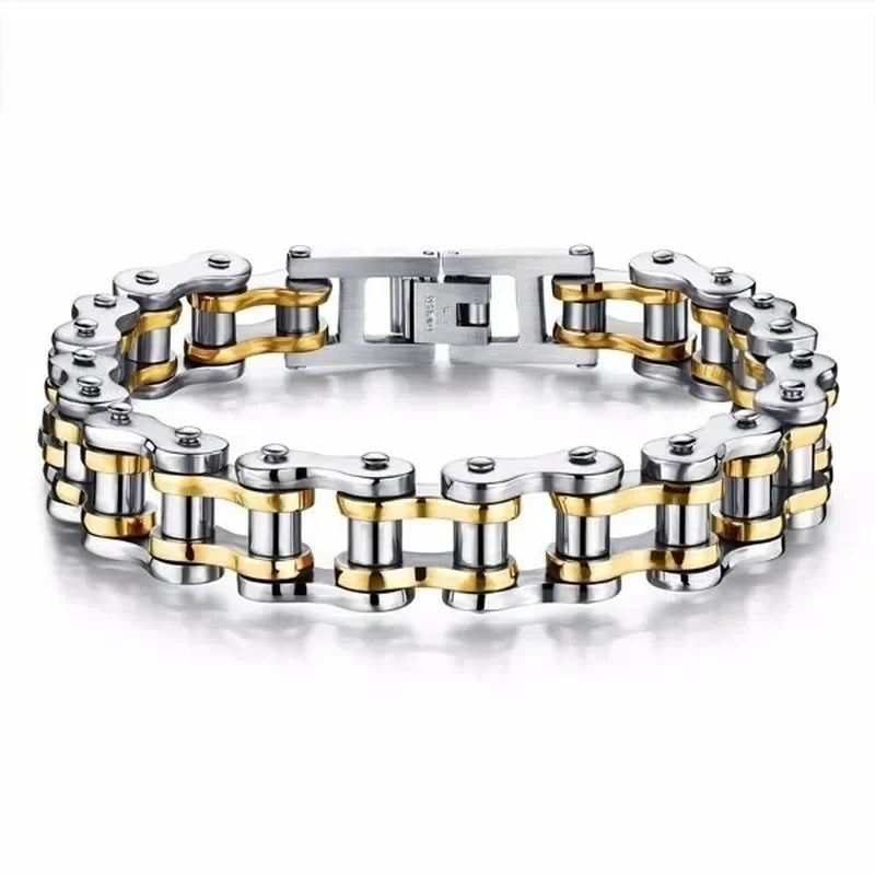 Stainless Steel Biker Chain Bracelet