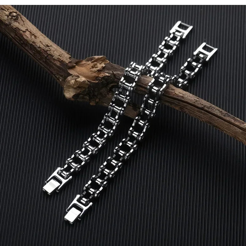 Stainless Steel Biker Chain Bracelet
