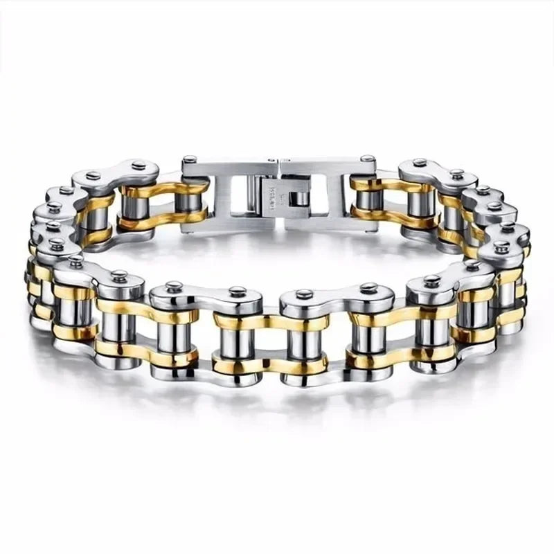 Stainless Steel Biker Chain Bracelet