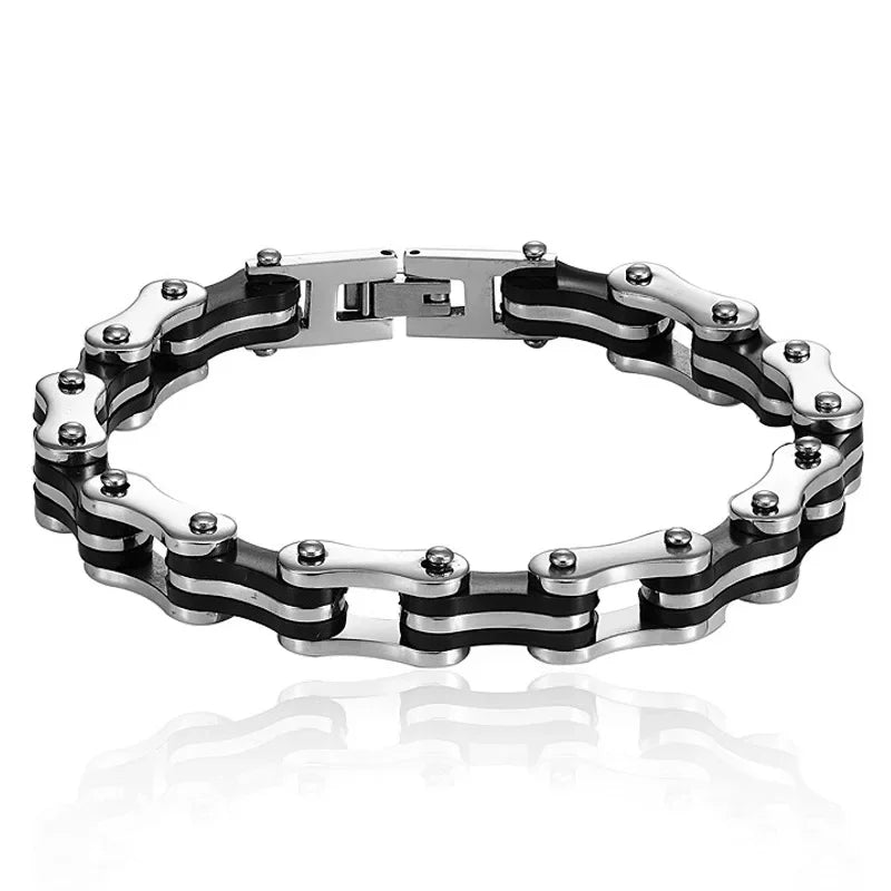 Stainless Steel Biker Chain Bracelet