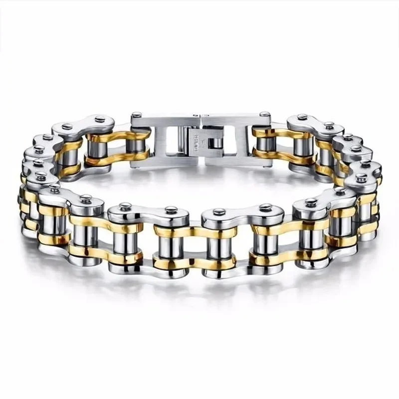 Stainless Steel Biker Chain Bracelet